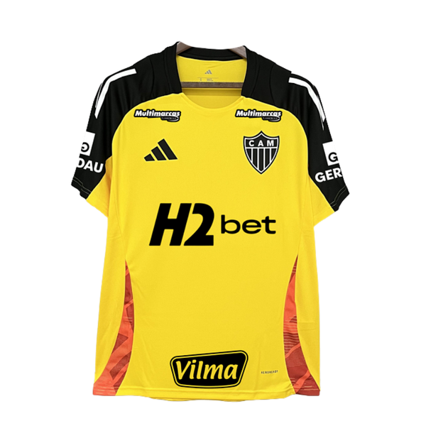 Camisa Adidas Atlético Mineiro 2025/26 Treino Com Patrocínios Amarelo