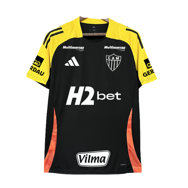 Camisa Adidas Atlético Mineiro 2025/26 Treino Com Patrocínios Preto