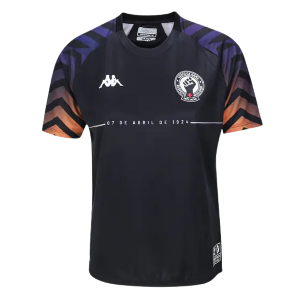 Camisa Feminina Kappa Vasco 2024/25 Aquecimento Preta