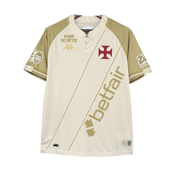 Camisa Kappa Vasco 2024/25 III Dourada Torcedor Com Patrocínio