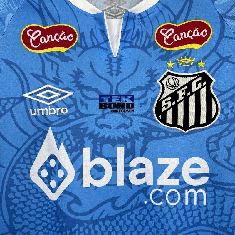 Camisa Umbro Santos 2025/26 I Edição Dragon Com Patrocínios