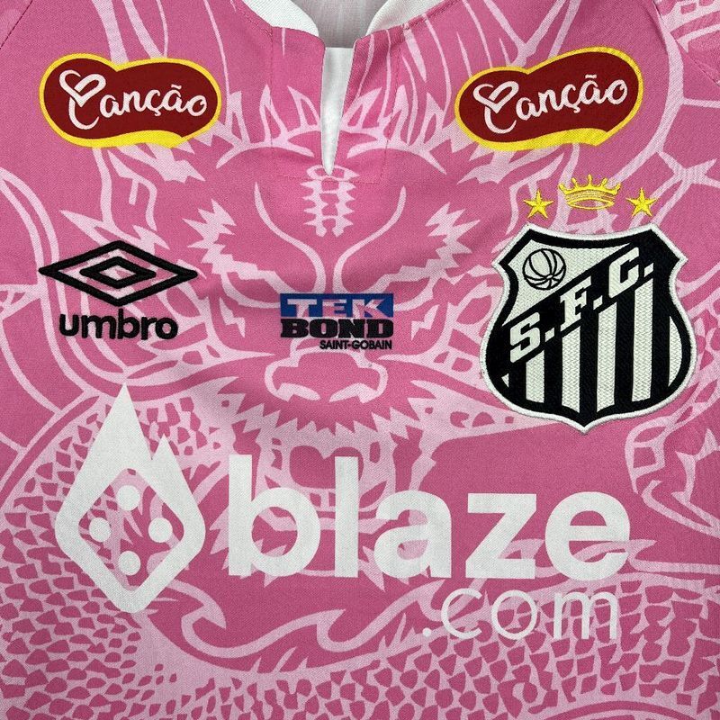 Camisa Umbro Santos 2025/26 III Edição Dragon Com Patrocínios