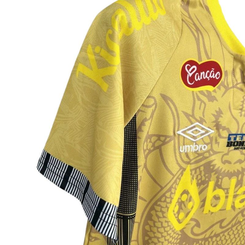 Camisa Umbro Santos 2025/26 II Edição Dragon Com Patrocínios