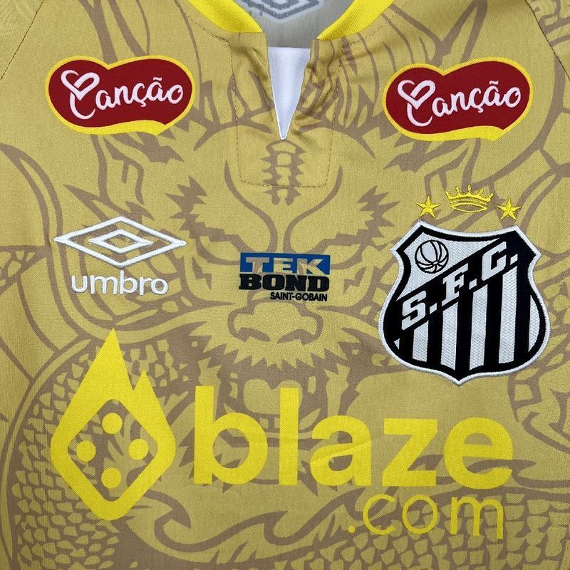 Camisa Umbro Santos 2025/26 II Edição Dragon Com Patrocínios