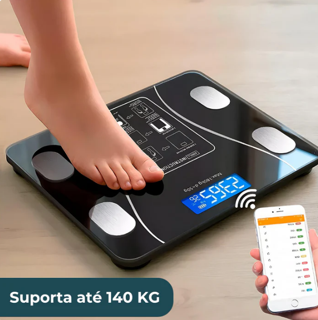 Balança de Bioimpedância Digital Bluetooth