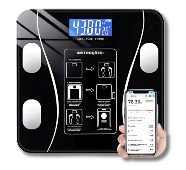 Balança de Bioimpedância Digital Bluetooth