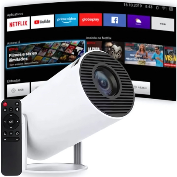 Super Projetor Portátil 4K HD HY300 Pro