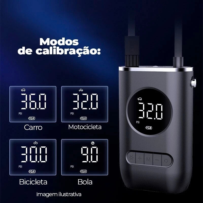 Compressor de Ar Portátil Inteligente