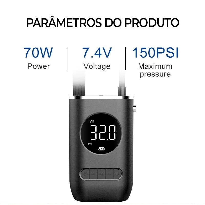 Compressor de Ar Portátil Inteligente