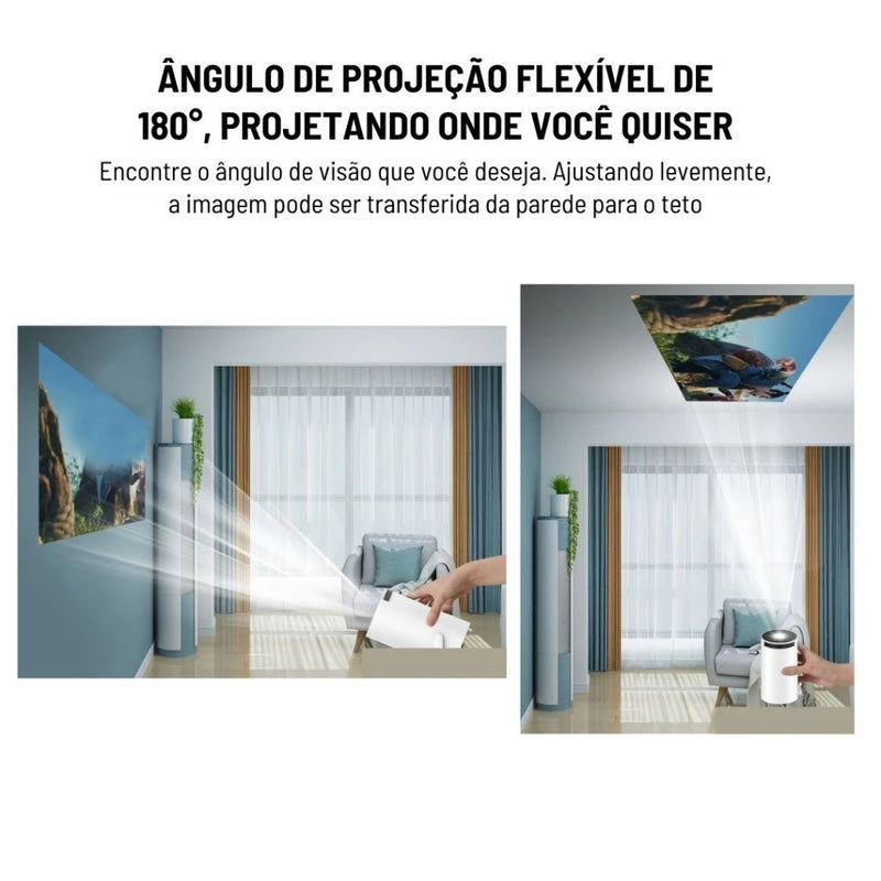 Super Projetor Portátil 4K HD HY300 Pro